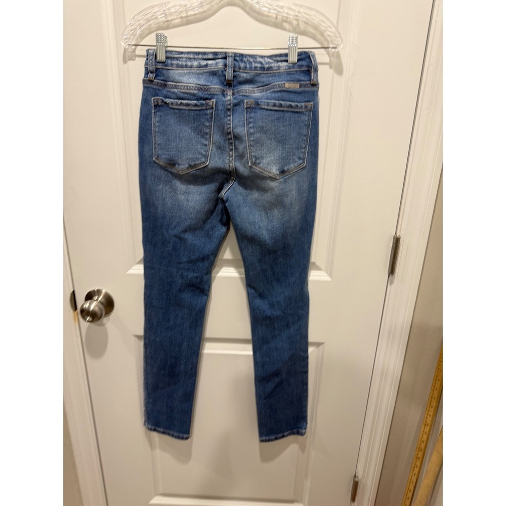 KanCan Womens Skinny Jeans Distressed Ripped Medium Wash Blue Size 24 - Picture 5 of 8